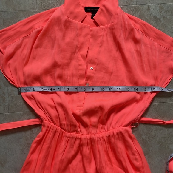 🍀Sale 4/$20 Banana Republic neon mini shirt dress, sz 00P - Picture 3 of 5